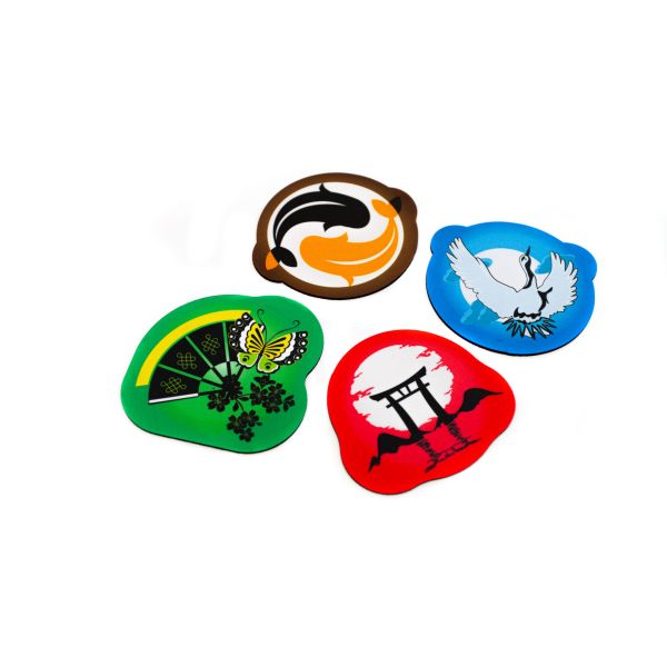 Podkładki pod kubek - Orientalne, Dalekowschodnie - 4 sztuki