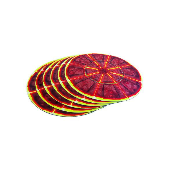 Gumowe strefy do Age of Sigmar 3ed / 12" - Ogniste - 6 sztuk