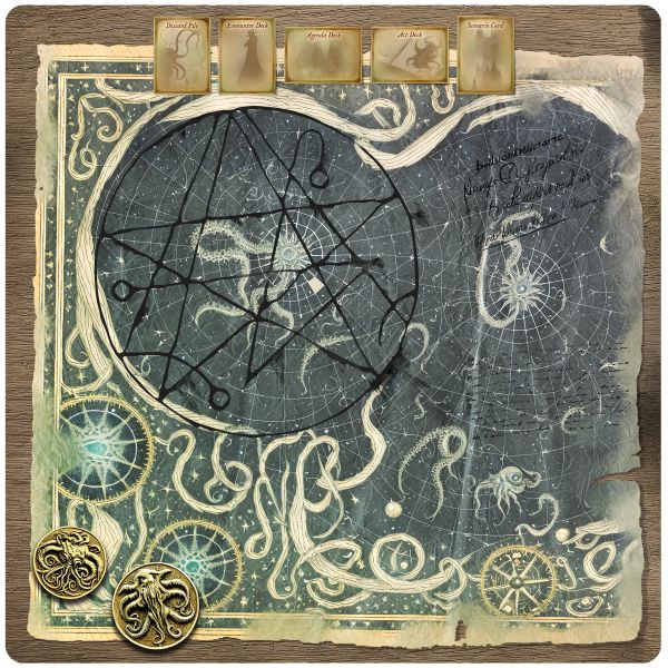 Gumowa mata kompatybilna z Arkham Horror 80cm x 80cm / 31,5"x31,5"