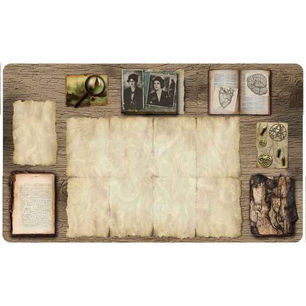 Gumowa mata kompatybilna z Arkham Horror - planszetka gracza 45cm x 26cm / 18"x10"