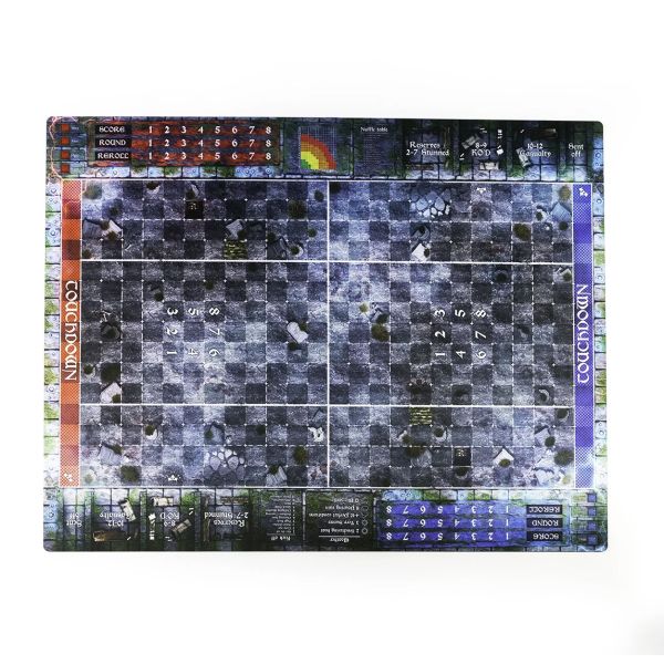 Cmentarz - 35.5" x 27.5" / 90cm x 70cm - gumowa mata z dugoutami i tabelami kompatybilna z Blood Bowl / Blood Bowl 7s