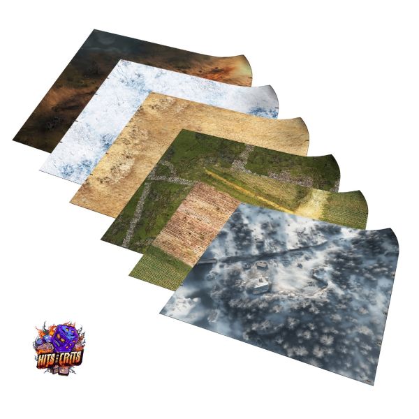 Hits and Crits - Jednostronna mata gumowa do gry A Song of Ice and Fire 48" x 48" / 122 x 122 cm bez maty taktycznej
