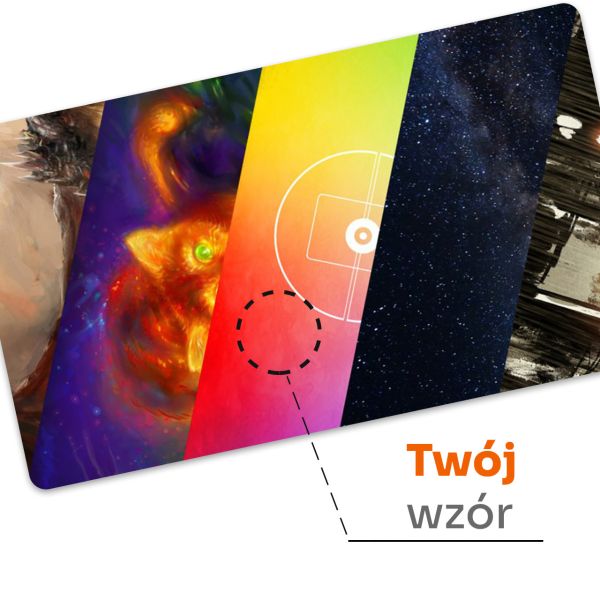 Personalizowana mata karciana - 14" x 24" / 35,5cm x 61cm - gumowa mata do gier karcianych