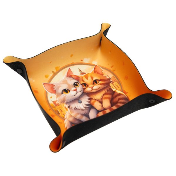 Tacka na kości - Dice Tray - Przytulne Kotki 22x22 cm
