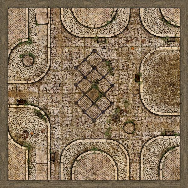 Malifaux Stacja Malifaux, jednostronna, antypoślizgowa mata materiałowa - 37" x 37" / 94 cm x 94 cm