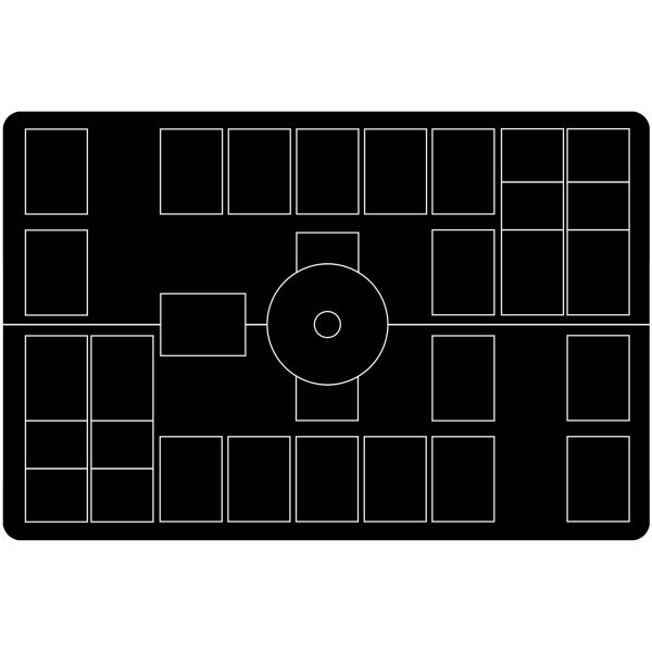 Minimalistyczna gumowa mata dla 2 graczy kompatybilna z Pokemon 69x45 cm