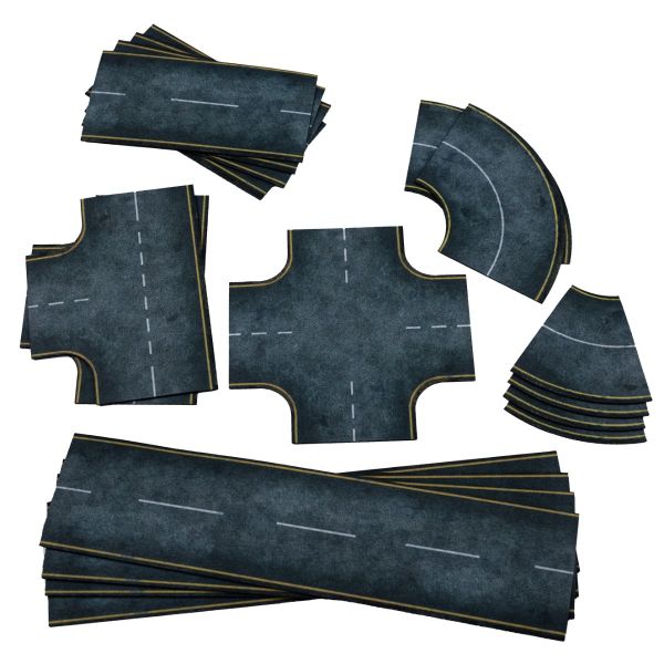 Asfalt - Zestaw dróg 2D (szer. 7,6 cm / 3")