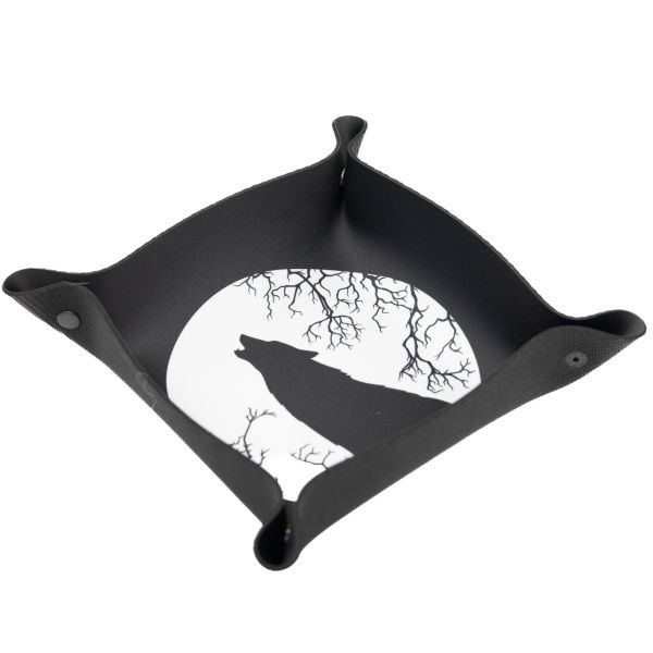 Tacka na kości - Dice Tray - Samotny Wilk 22x22 cm