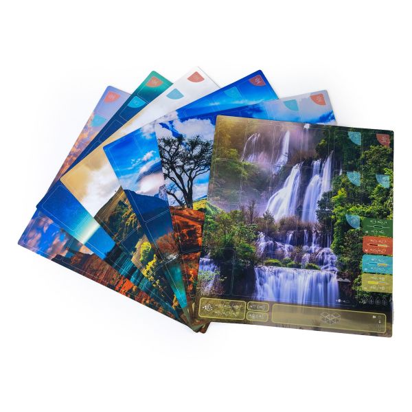 Gumowa mata kompatybilna z grą Ziemia z dodatkiem Obfitość - planszetka gracza 38 x 42 cm