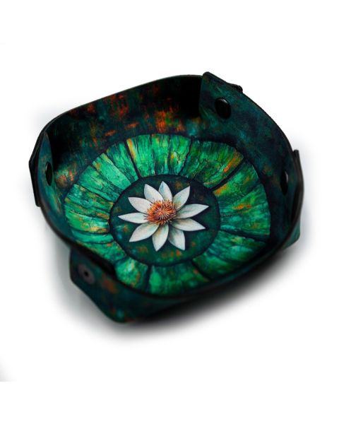 Gumowy zasobnik do gier - Lilia Wodna 15 cm x 15 cm